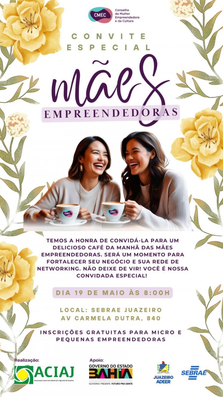 Aciaj Juazeiro promove encontro “Mães Empreendedoras” com foco no fortalecimento do empreendedorismo feminino