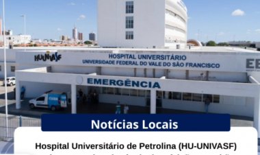 O HU-Univasf informa que o serviço de refeições cumpre normas seguras de preparação e destinação de alimentos aos usuários