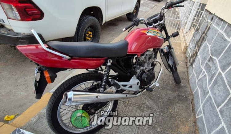 PM apreende motocicleta com sinais de adulteração durante abordagem no distrito de Pilar, em Jaguarari