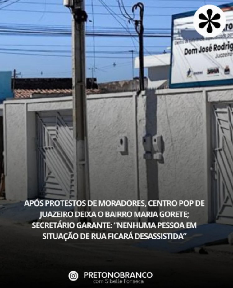 O serviço do Centro de Referência Especializado para População em Situação de Rua (Centro POP), que funcionava na Rua Elizabeth Safira, no bairro Maria Gorete, em Juazeiro, na região Norte da Bahia